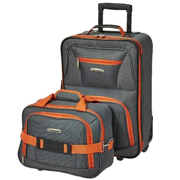 Rockland Fashion expandable softside upright luggage set